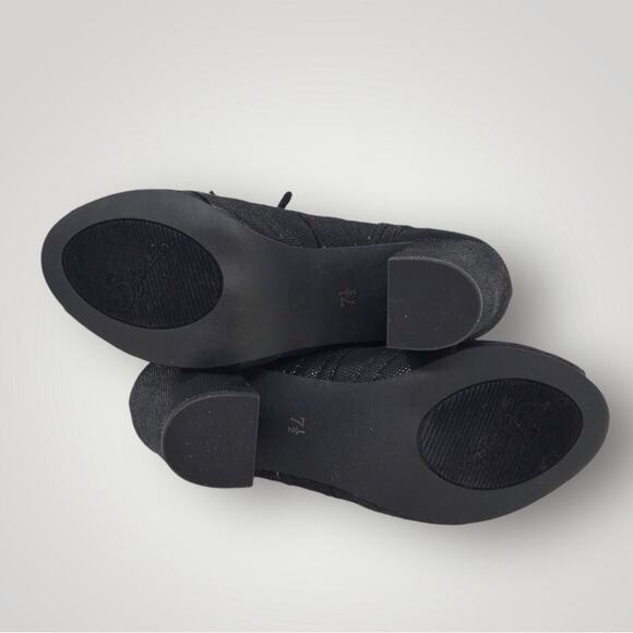 Seychelles NWOT Black Peep Toe Heel Oxfords Eternity Lace Up Size 7.5 - Picture 8 of 11